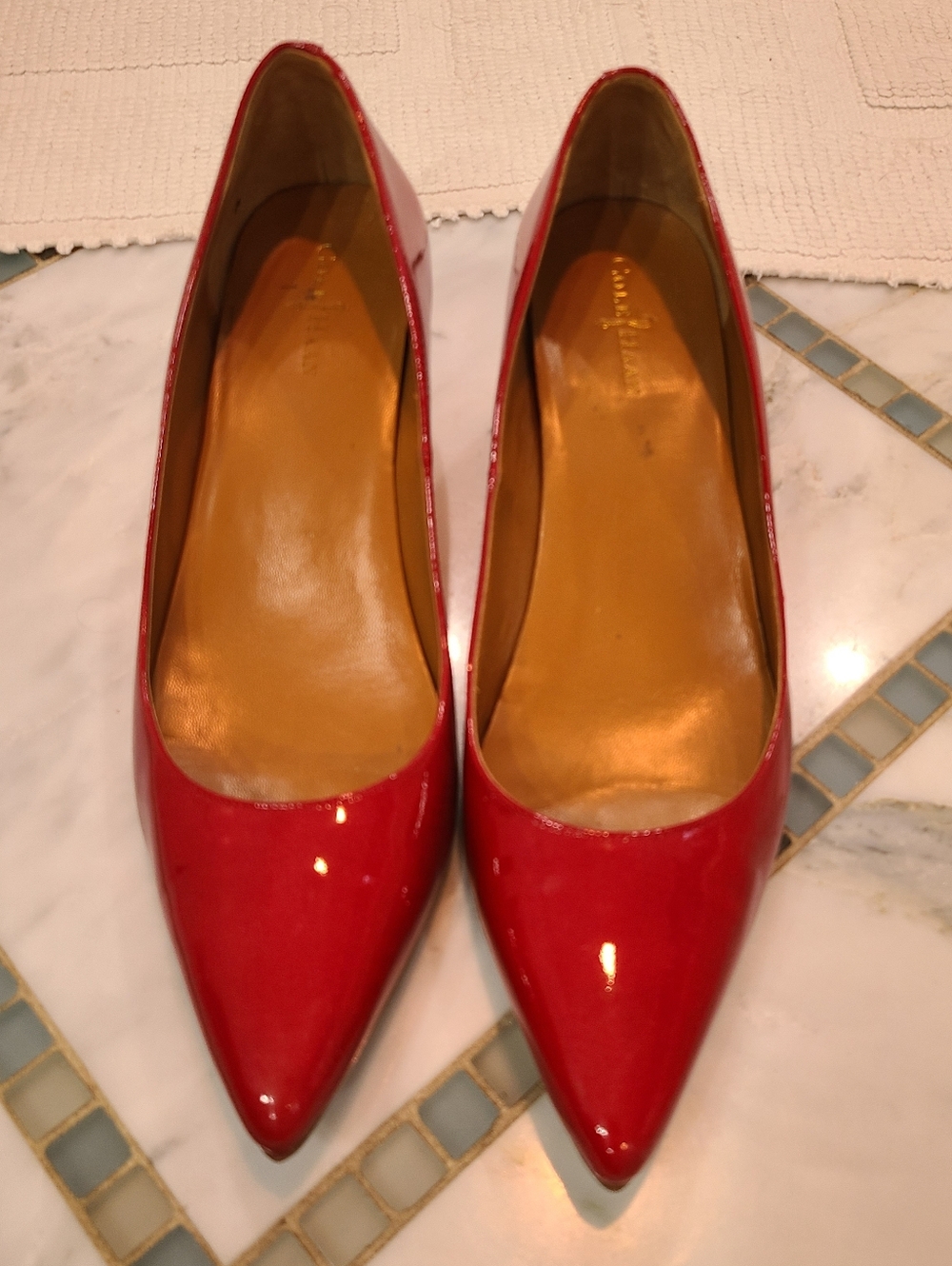 Cole Haan Red Patent Pointed-Toe Women's Pumps